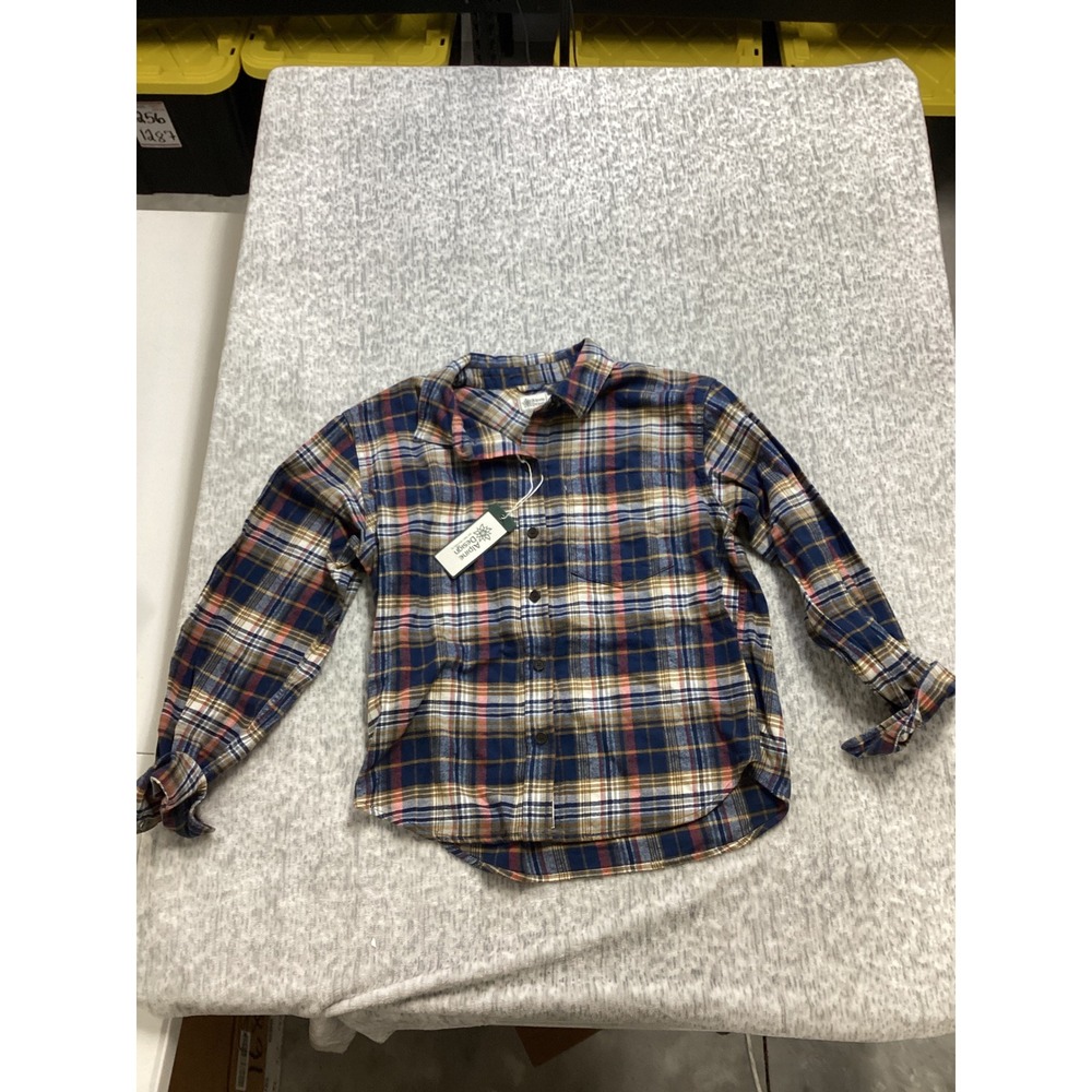 Alpine Design Womens AD‎ Hike Midweight Flannel Navy Brown Rock Plaid ADW24300 S